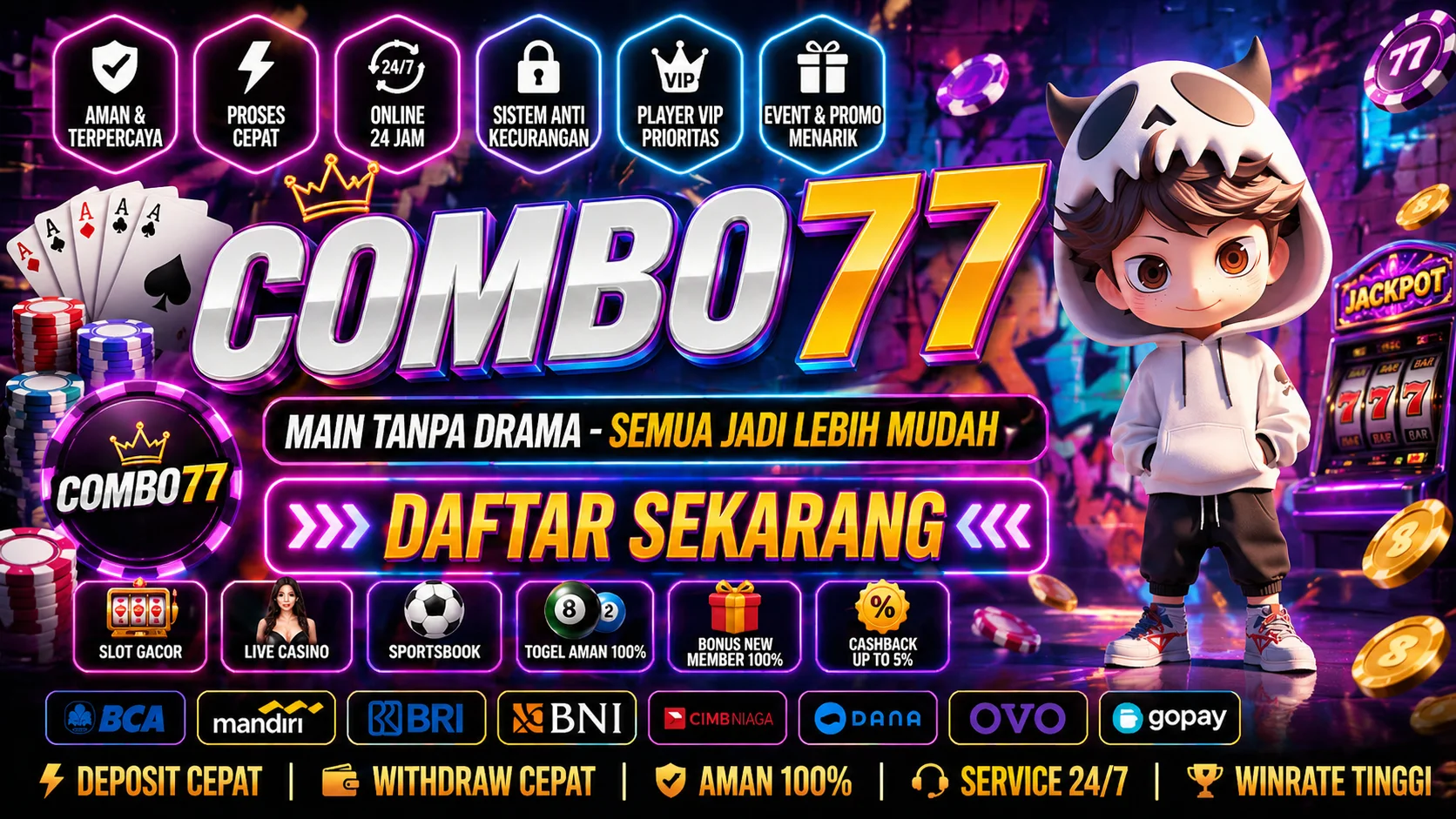 Galeri foto Combo77 : Gerbang Utama Navigasi Hiburan Game Online Modern di Jakarta